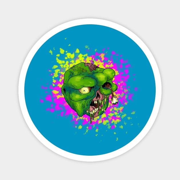 Zombie Head Magnet by ActualLiam